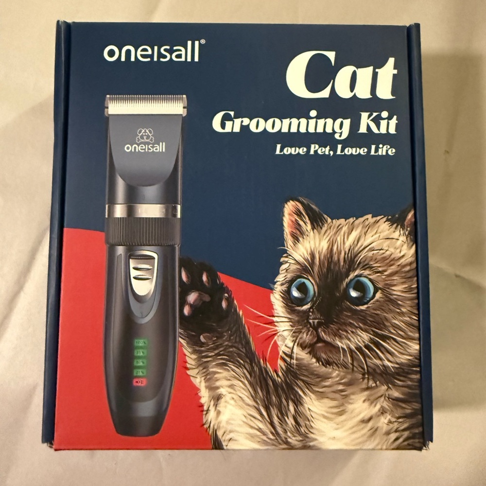 NIB Oneisall Quiet Small Animal Clippers and Grooming Set 2 Speed Cats,Dogs